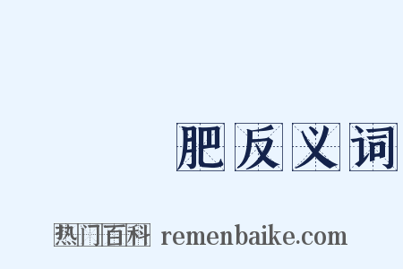 腦滿腸肥反义词是什么意思的图片